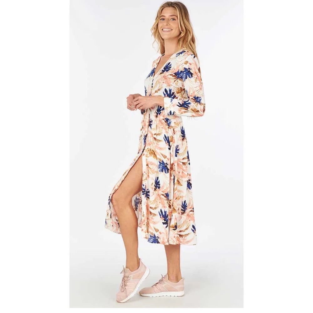 Rip Curl Floral Maxi Dress - Blue and Orange